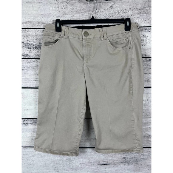 Ladies Democracy Khaki Denim Capris - Size 14 - Picture 1 of 3